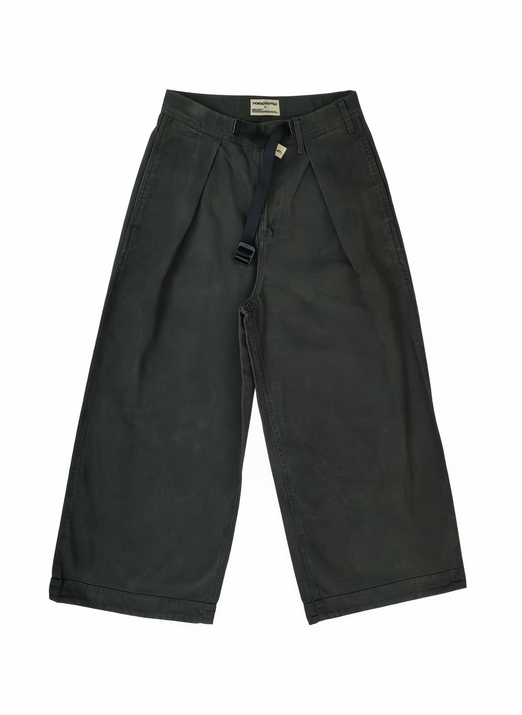 Smoked tea color crop wide-leg basecamp pants on a white background
