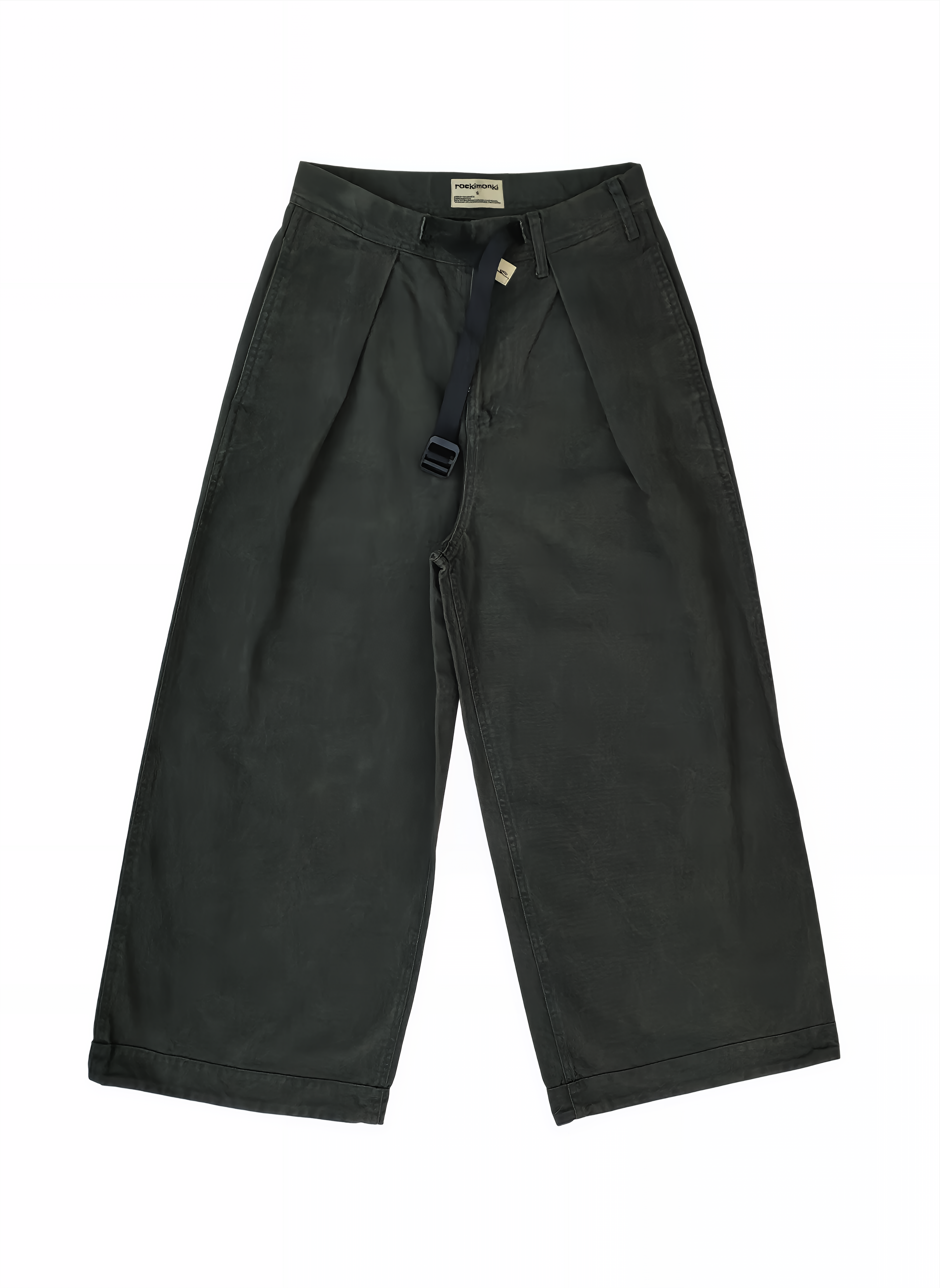 Smoked tea color crop wide-leg basecamp pants on a white background